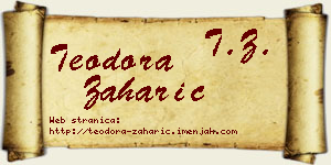 Teodora Zaharić vizit kartica